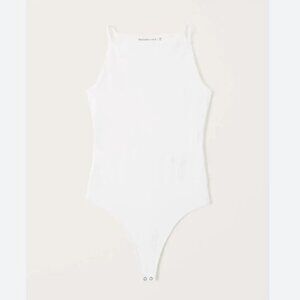 Abercrombie & Fitch Cotton Seamless Fabric Boatneck Bodysuit - EUC